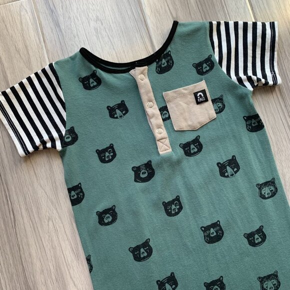 Rags Bear Print Romper - Picture 3 of 9